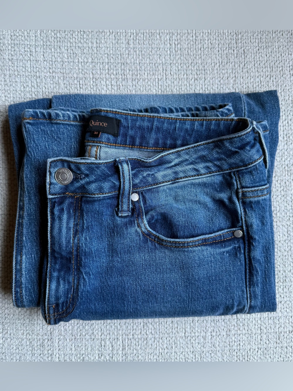 Quince Luna Stretch Relaxed Straight Jeans | Size 30 - Picture 6 of 11